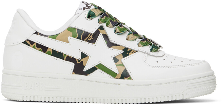 

Белые кроссовки Sta Icon ABC Camo BAPE
