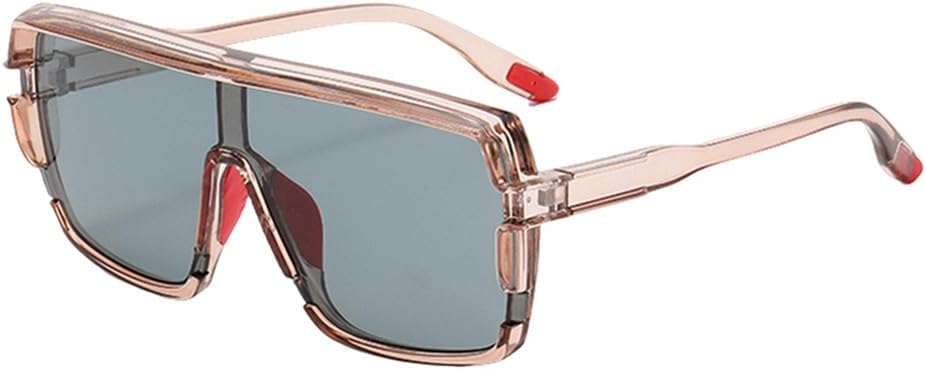 

Солнцезащитные очки в крупной оправе для мужчин, цельные линзы, солнцезащитные очки для женщин, зеленые, фиолетовые, с защитой от УФ-излучения UV400, аксессуары generic, Light Brown Grey