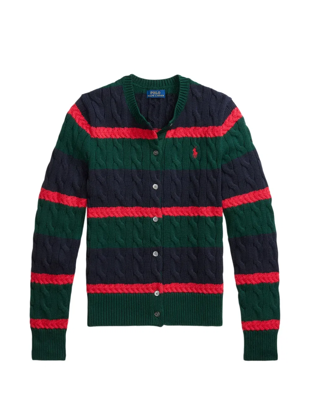 Кардиган в полоску крупной вязки Polo Ralph Lauren, синий