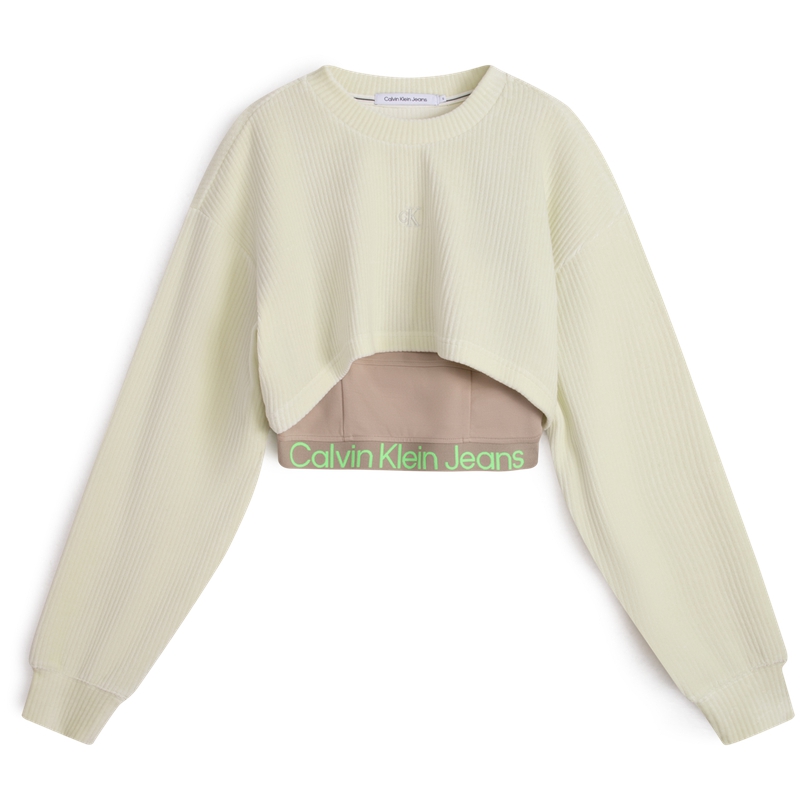 

Свитшот женский Calvin Klein, lce-milk белый/milk коричневый