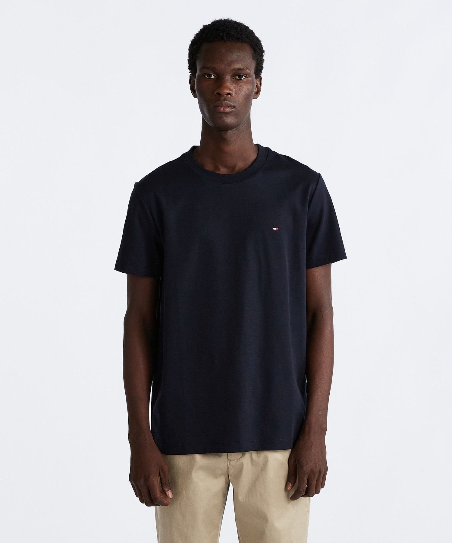 Роскошная футболка из трикотажа интерлок TOMMY HILFIGER, Navy DW5