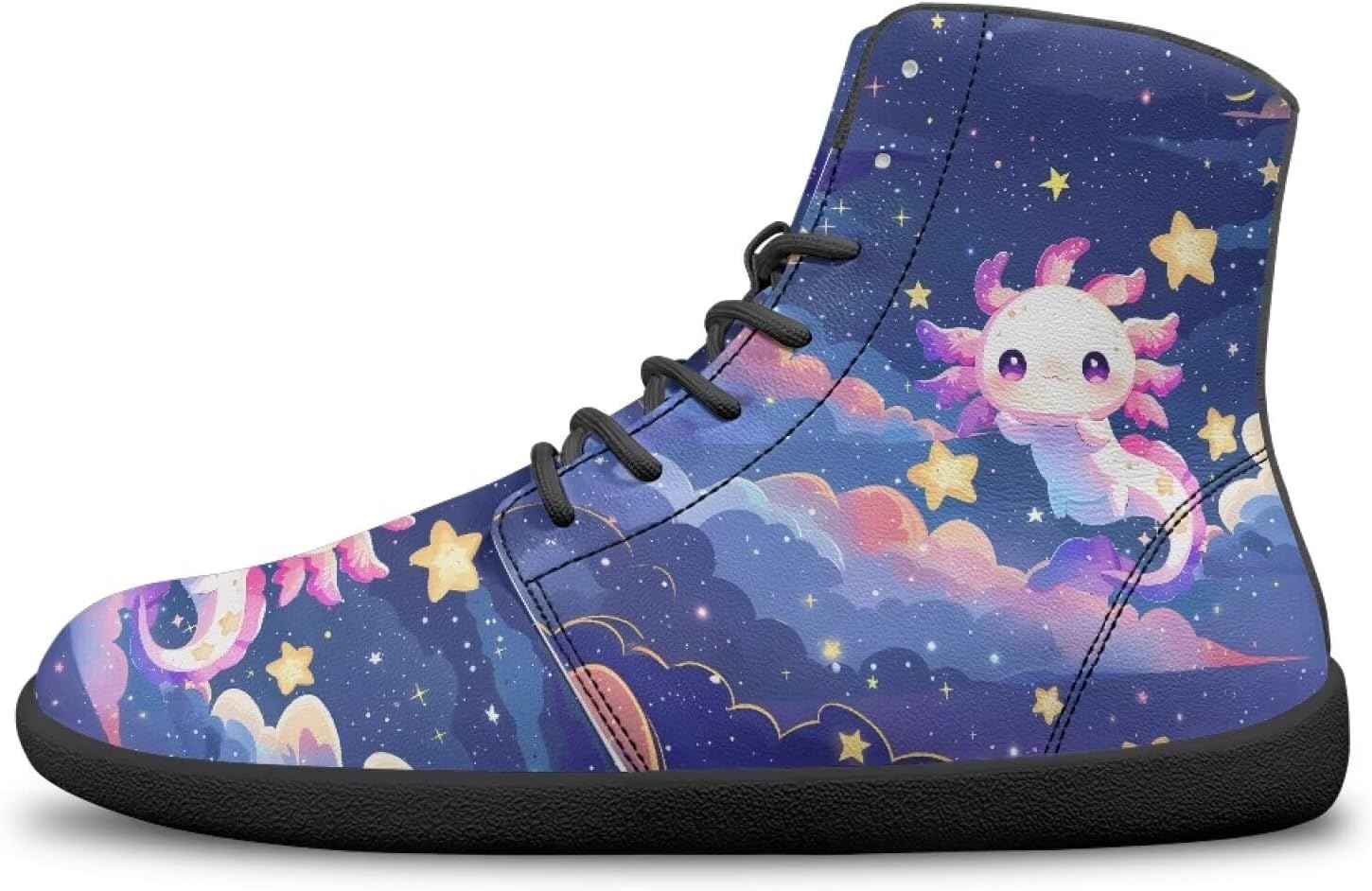 

Женские и мужские беговые кроссовки высокие кожаные Hellhero, Galaxy Axolotl