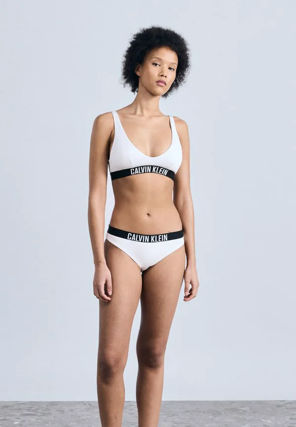 Топ от купальника scoop bralette intense power swim bikini top Calvin Klein Swimwear, Classic White — фото 2