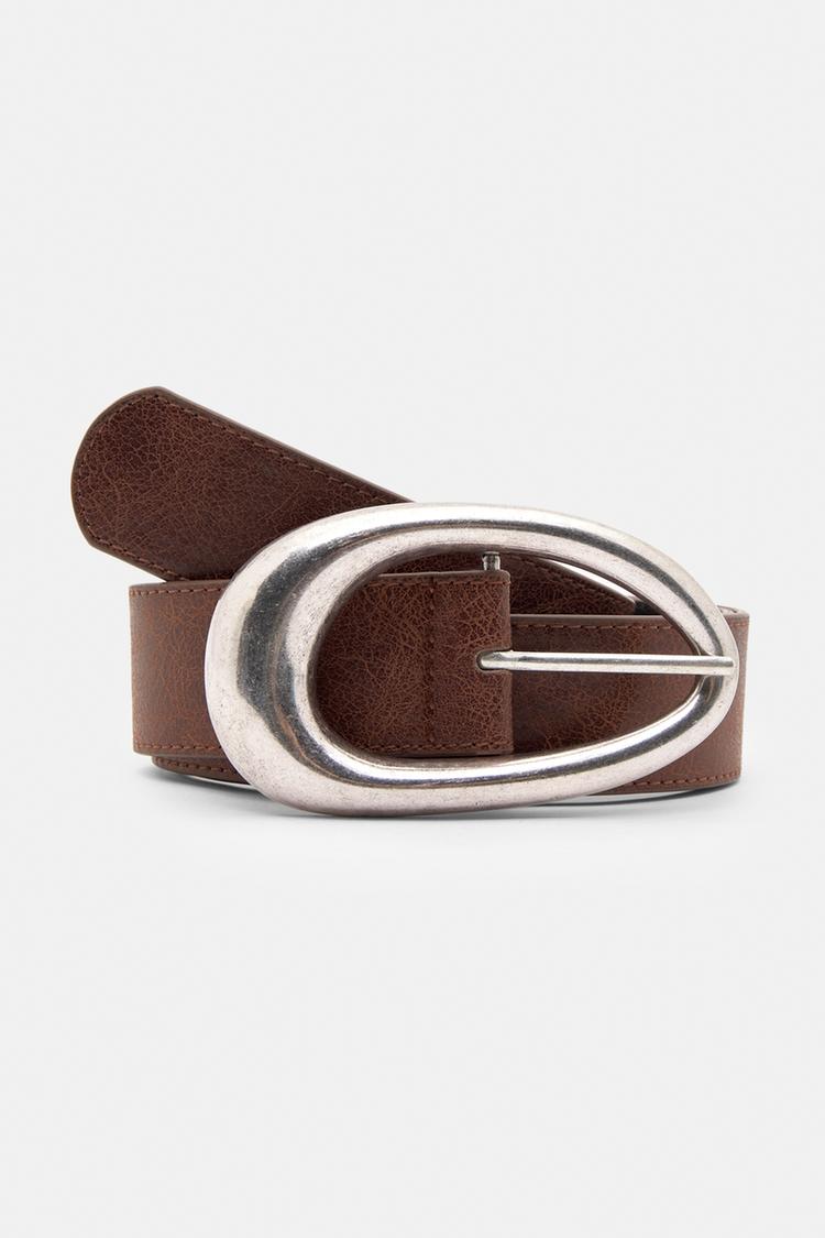 

Ремень из искусственной кожи Pull And Bear, коричневый