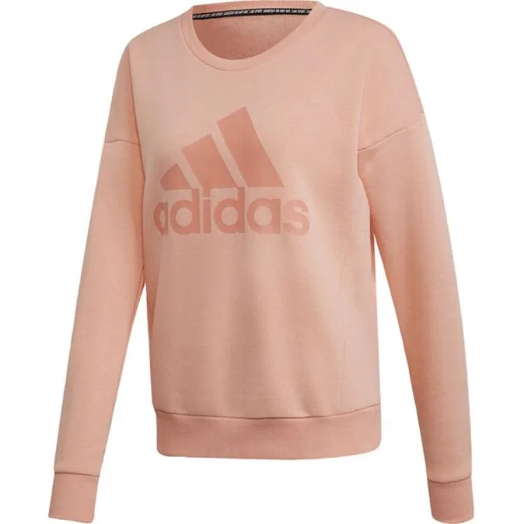 Свитшот женский Sweat Crew Glow PNK F19, розовый Adidas, Pink