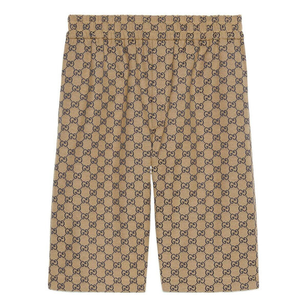 

Шорты gg cotton shorts 'beige blue' Gucci, бежевый