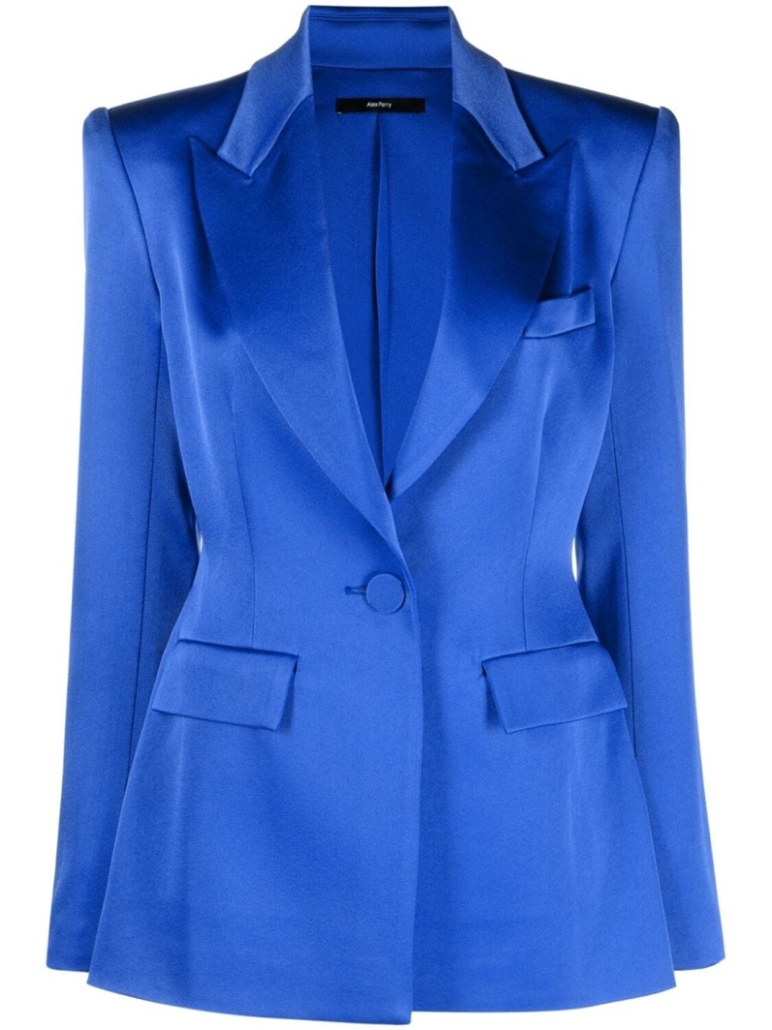 

Alex Perry single-breasted satin blazer, синий