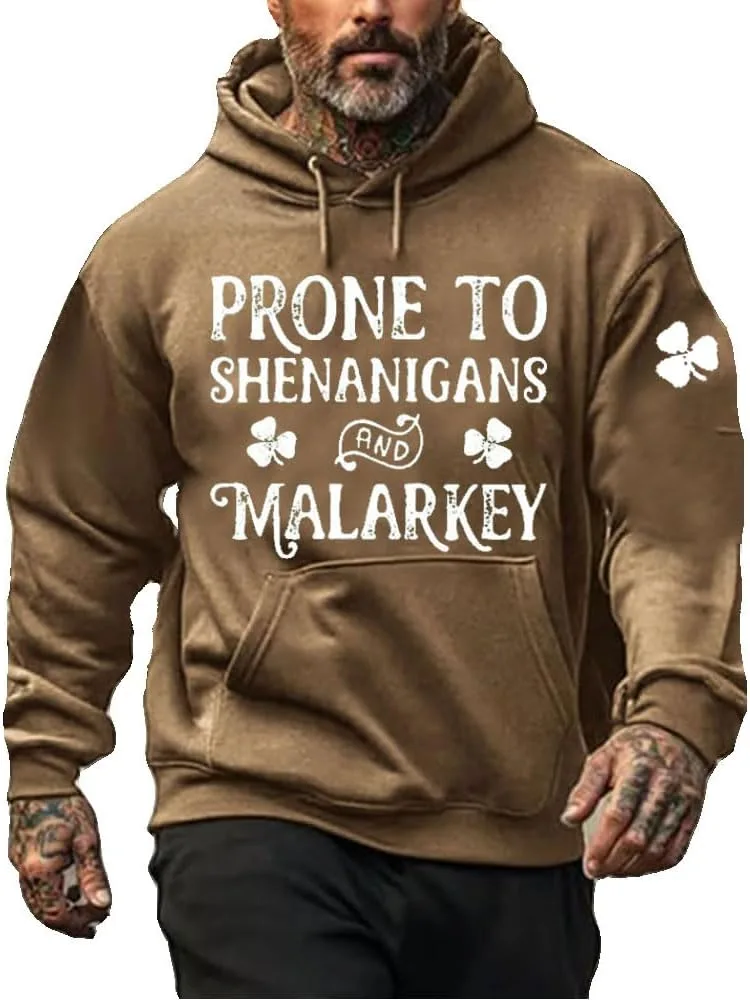 Толстовка Casual с принтом "Prone to Shenanigans and Malarkey"