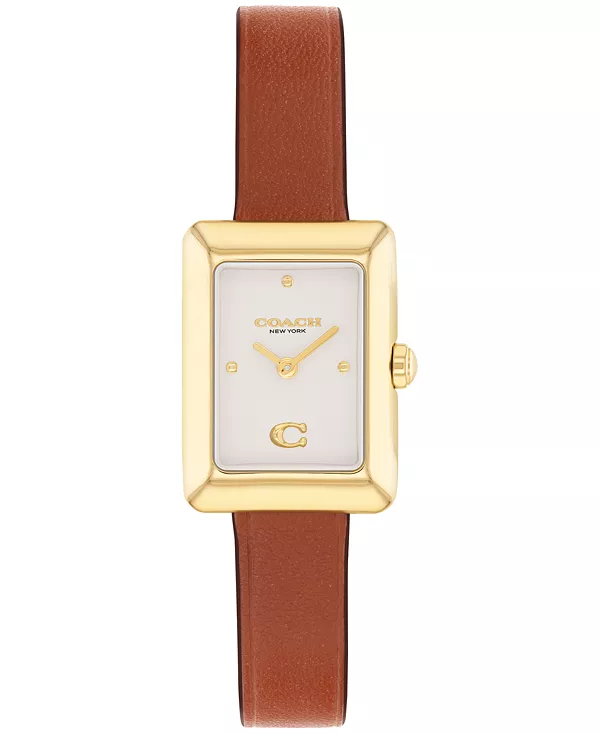 

Женские часы Mara с кожаным ремешком, 19 x 26 мм Coach, saddle
