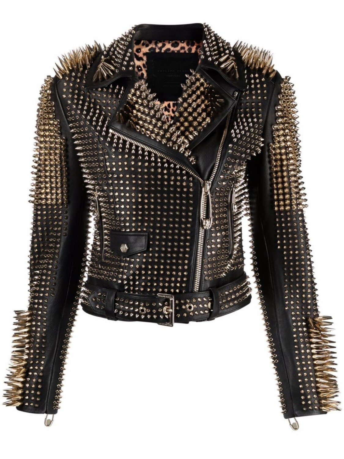 

Philipp Plein байкерская куртка с заклепками, черный