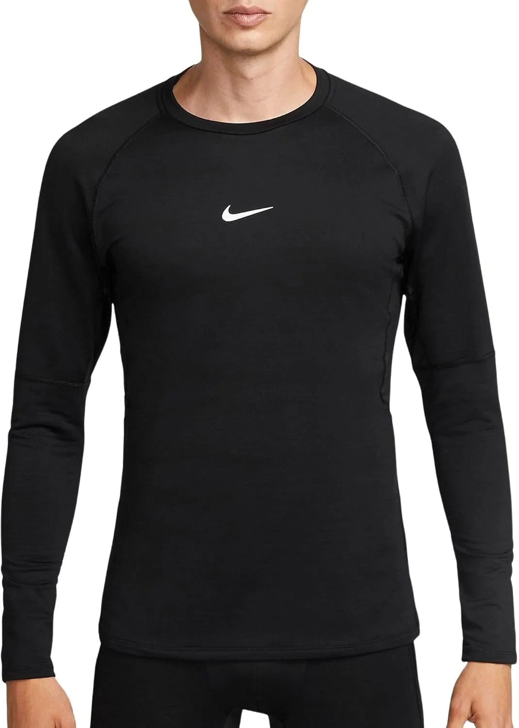 Мужская теплая футболка с длинным рукавом Nike Pro Top с круглым вырезом