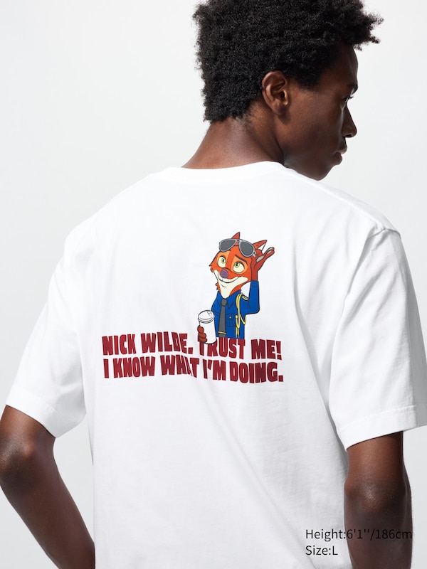 

Футболка UT с графикой «Зверополис» Uniqlo, 00 white, Белый, Футболка UT с графикой «Зверополис» Uniqlo, 00 white