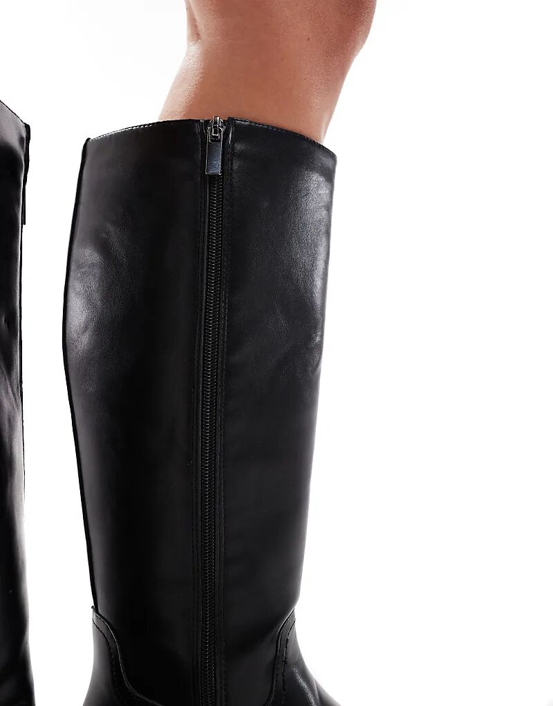 Сапоги для верховой езды New Look из искусственной кожи черного цвета — фото 2