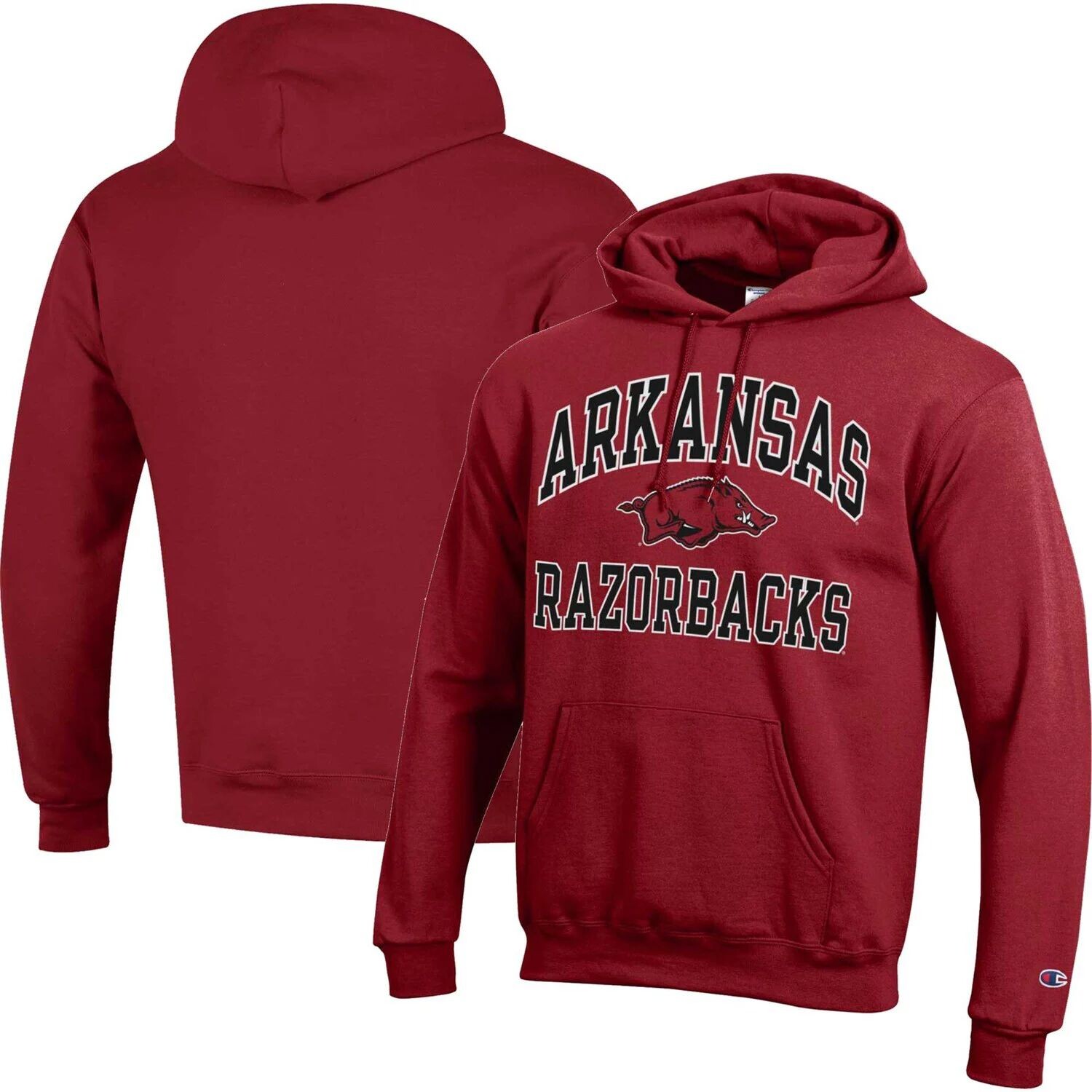 

Мужской пуловер с капюшоном Cardinal Arkansas Razorbacks High Motor Champion