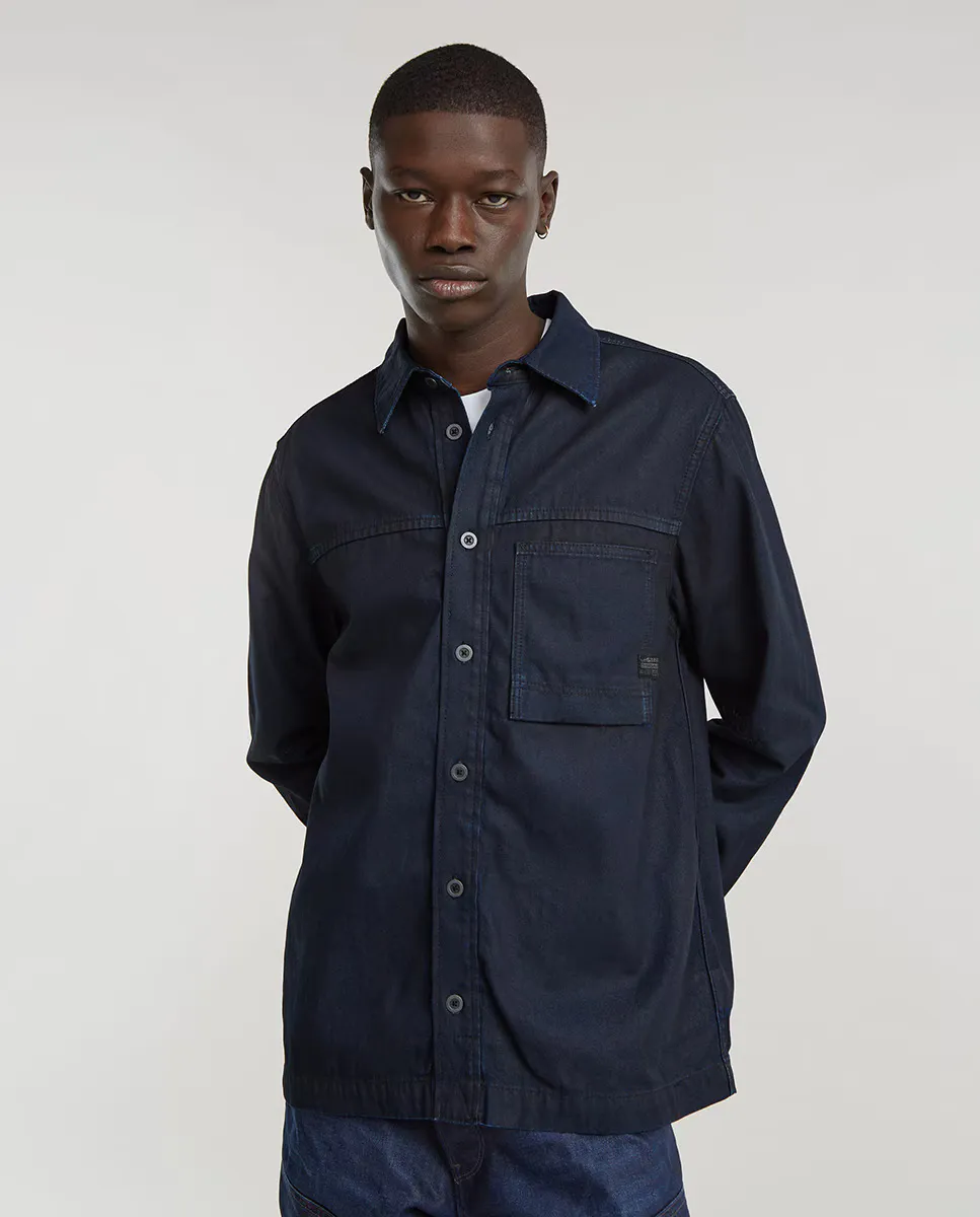 

Мужская джинсовая рубашка с одним карманом G-Star Raw, синий