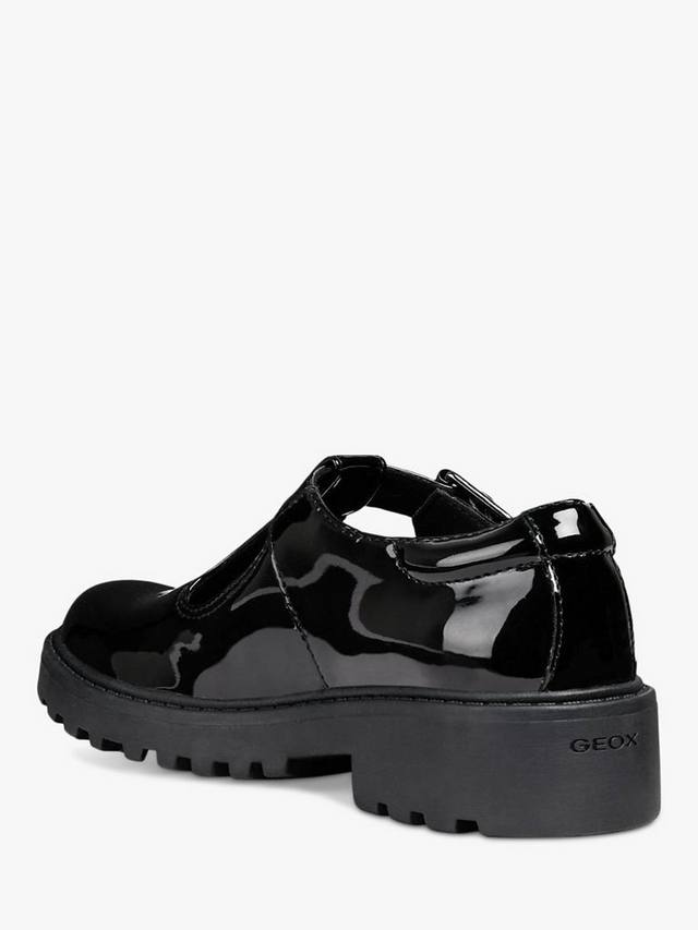 Детские школьные туфли Casey Patent T-Bar Geox, Black — фото 3