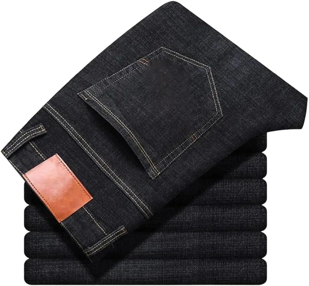 Джинсы прямые Slim Fit Stretch, 8010-black