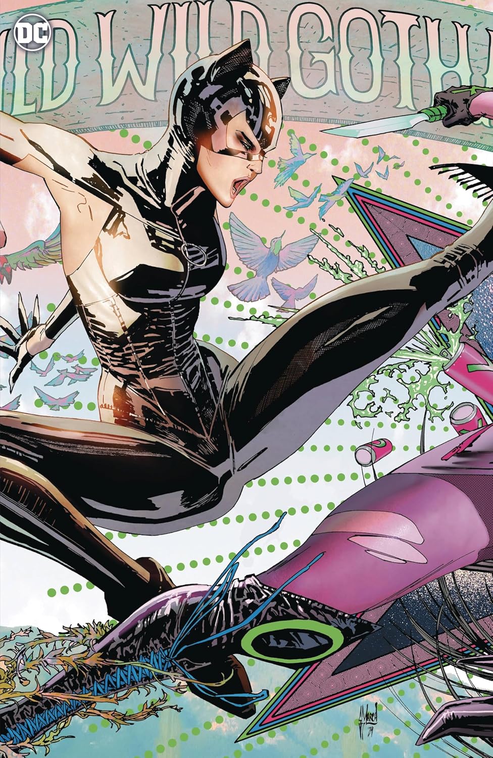 

Gotham City Sirens #3 (2024) Connecting Prismatic Gloss Variant Cover E by Guillem March comic sleeved and comes with Rated Comics acrylic backer (Rated Comics)