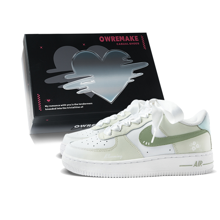 

Детские кроссовки для скейтбординга Air Force 1 LE Low Top для подростков Nike, зеленый/белый