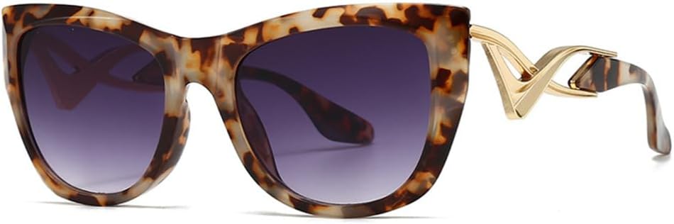 

Модные солнцезащитные очки «кошачий глаз» класса люкс для женщин и мужчин. Современные женские солнцезащитные очки с металлическими дужками, защита от ультрафиолета UV400 TYUVIVO, Grey