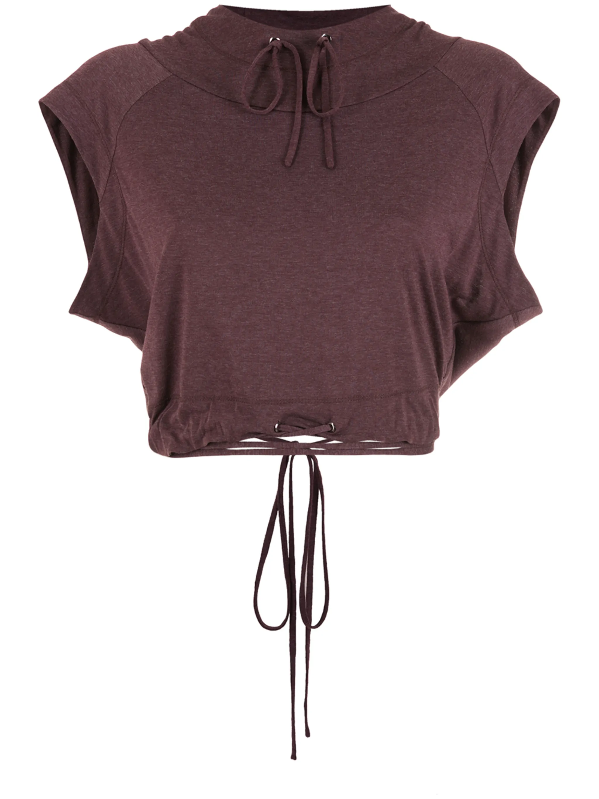 

Укороченный топ с капюшоном Gloria Coelho, коричневый