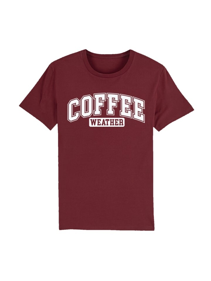 

Футболка F4NT4STIC T-Shirt Coffee Weather Winter Holiday Weihnachts, цвет burgundy