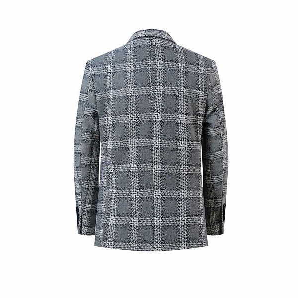 Блейзер для мальчиков slim fit в клетку Elie Balleh, Black — фото 2