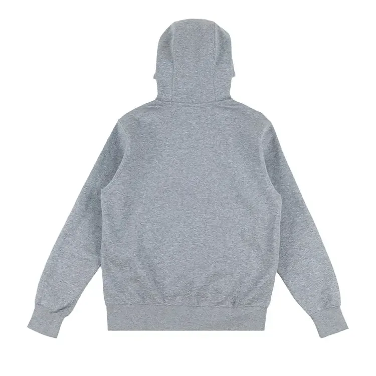 Худи Nike Club Fleece FZ 'Темно-серый меланж/Светло-дымчато-серый/Белый' — фото 2