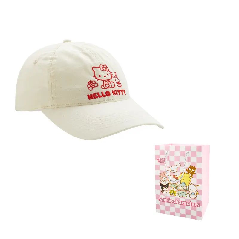 

Sanrio Хлопковая бейсболка Hello Kitty унисекс, Hello Kitty Beige Baseball Cap