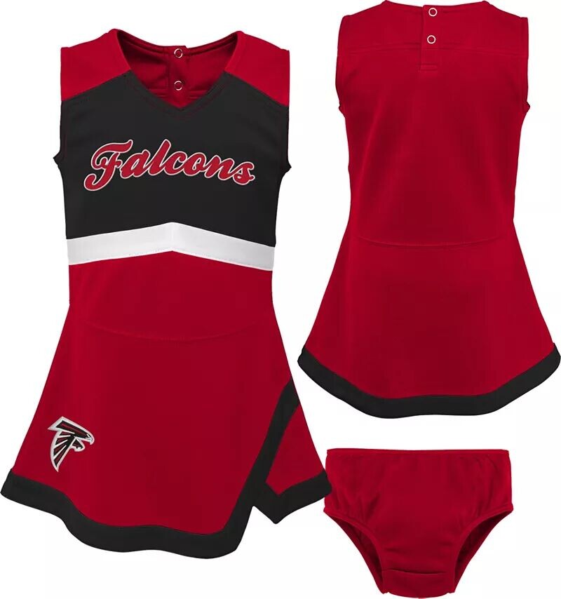 

Nfl Team Apparel Для малышей: платье Atlanta Falcons с логотипом Cheer