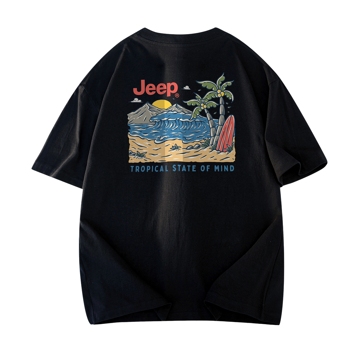 

Футболка Unisex Crew Neck Moderate Straight Fit Jeep, pure черный