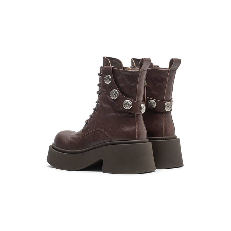 Coup De Foudre Коричневые женские ботинки Crew Martin на каблуке 7 см, цвет Chocolate Brown — фото 4