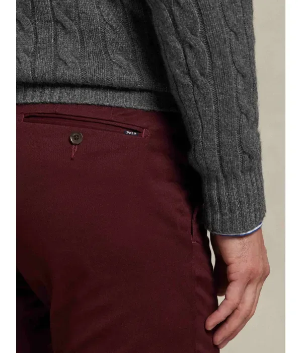 Брюки чинос из Гринвича slim fit Polo Ralph Lauren, бордовый — фото 4
