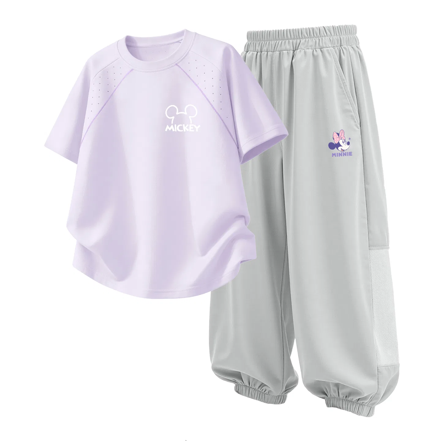 Детский спортивный костюм Casual Sportswear 2 Piece Set Disney, Thick Board Line K Hyacinth Purple+Deni Knot K Misty Gray
