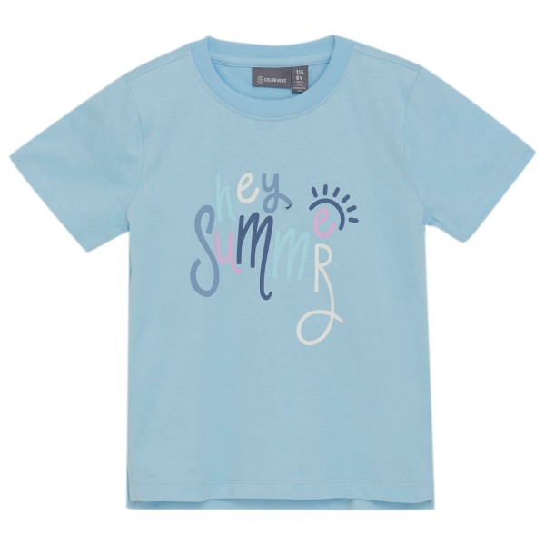 

Футболка детская для девочек из хлопка с принтом, размер s/s - t-shirt Color Kids, Summer Song