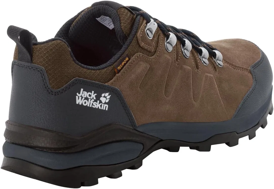 Мужские прогулочные туфли Jack Wolfskin Refugio Texapore Low M, Brown Phantom — фото 4