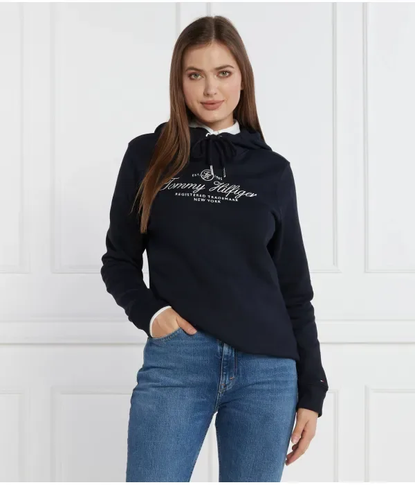 Толстовка HILFIGER SCRIPT DW5 regular fit Tommy Hilfiger, темно-синий — фото 3