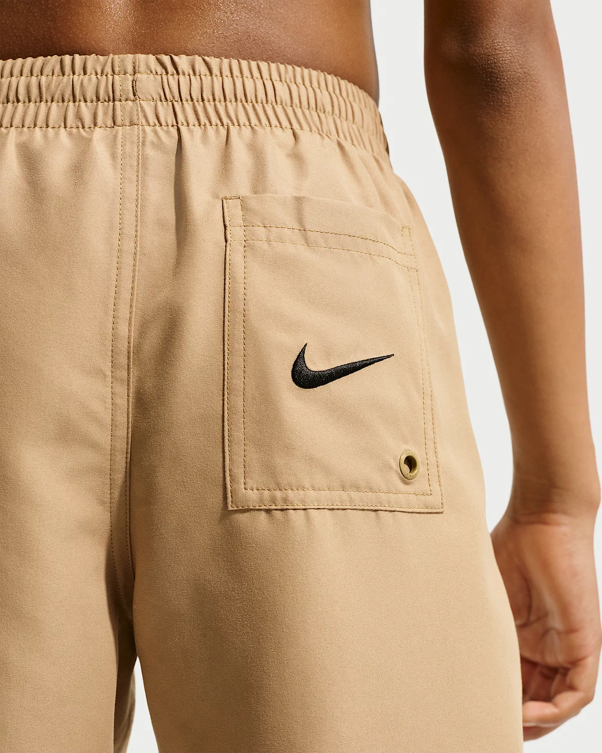 Детские (мальчиковые) плавки Nike Swim Breaker 7" с боксерской подкладкой, Parachute Beige — фото 3