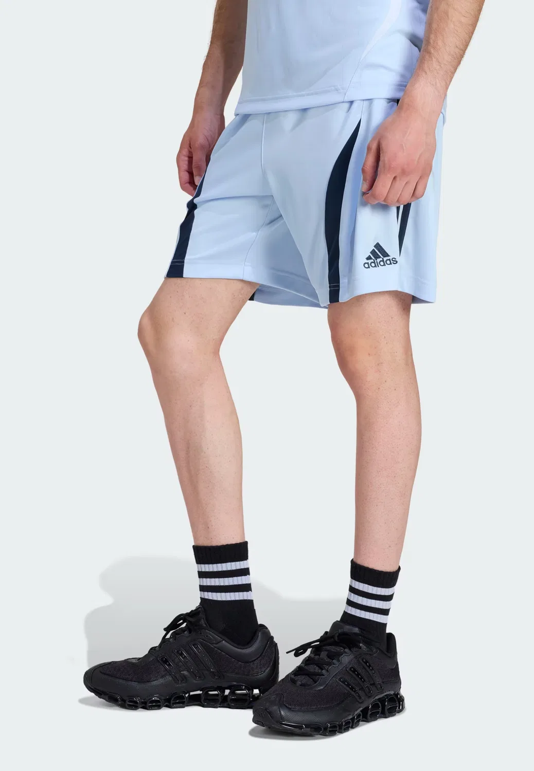 Шорты Adidas Originals свободного кроя Teamgeist Adicolor в цветах Marine Blue и Pastel Blue — фото 2