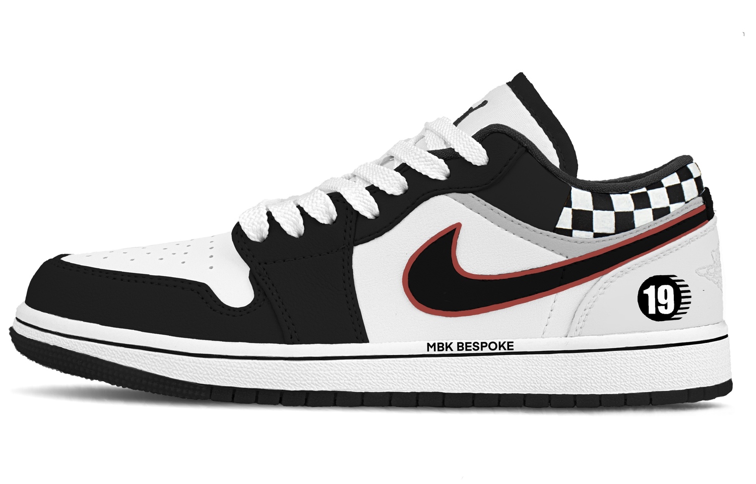 Jordan Кроссовки Air 1 Speed King, в коробке Износостойкие низкие винтажные баскетбольные кроссовки, унисекс, черный — фото 3
