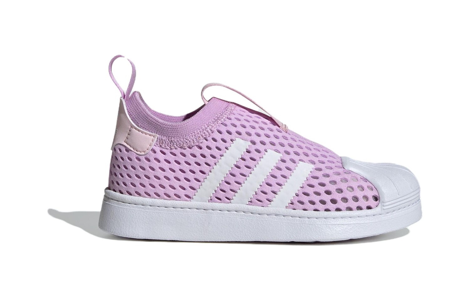 Детские кроссовки для скейтбординга adidas originals Superstar Series PS, Pray for light lavender/white/clear powder — фото 2