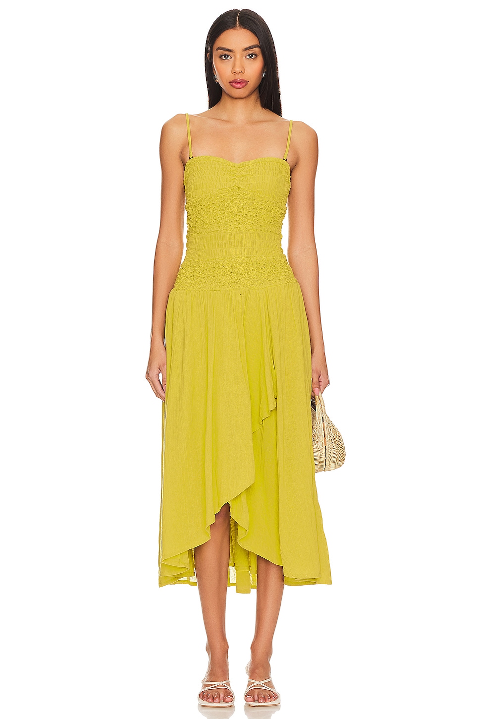 

Платье миди sparkling moment Free People, зеленый