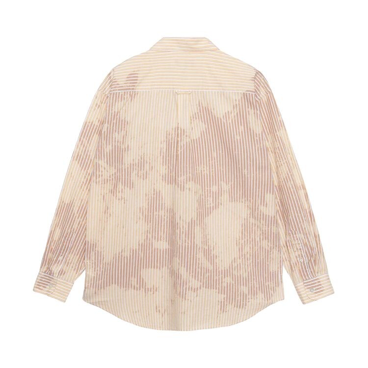 Рубашка Stussy Bleached Poplin Classic Long-Sleeve Shirt Tan, желто-коричневый — фото 2