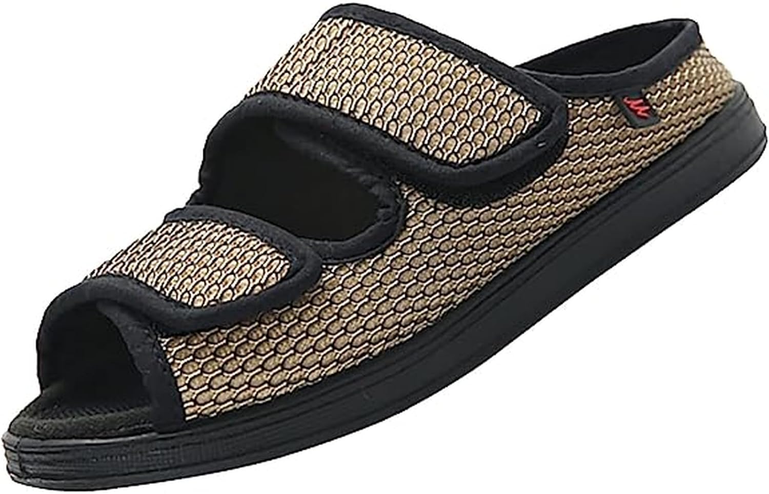 

Вязаные босоножки унисекс, повседневные кроссовки, регулируемые домашние тапочки для людей с артритом, отеками и отеками, легкие сандалии с широкой колодкой, черные Eksed