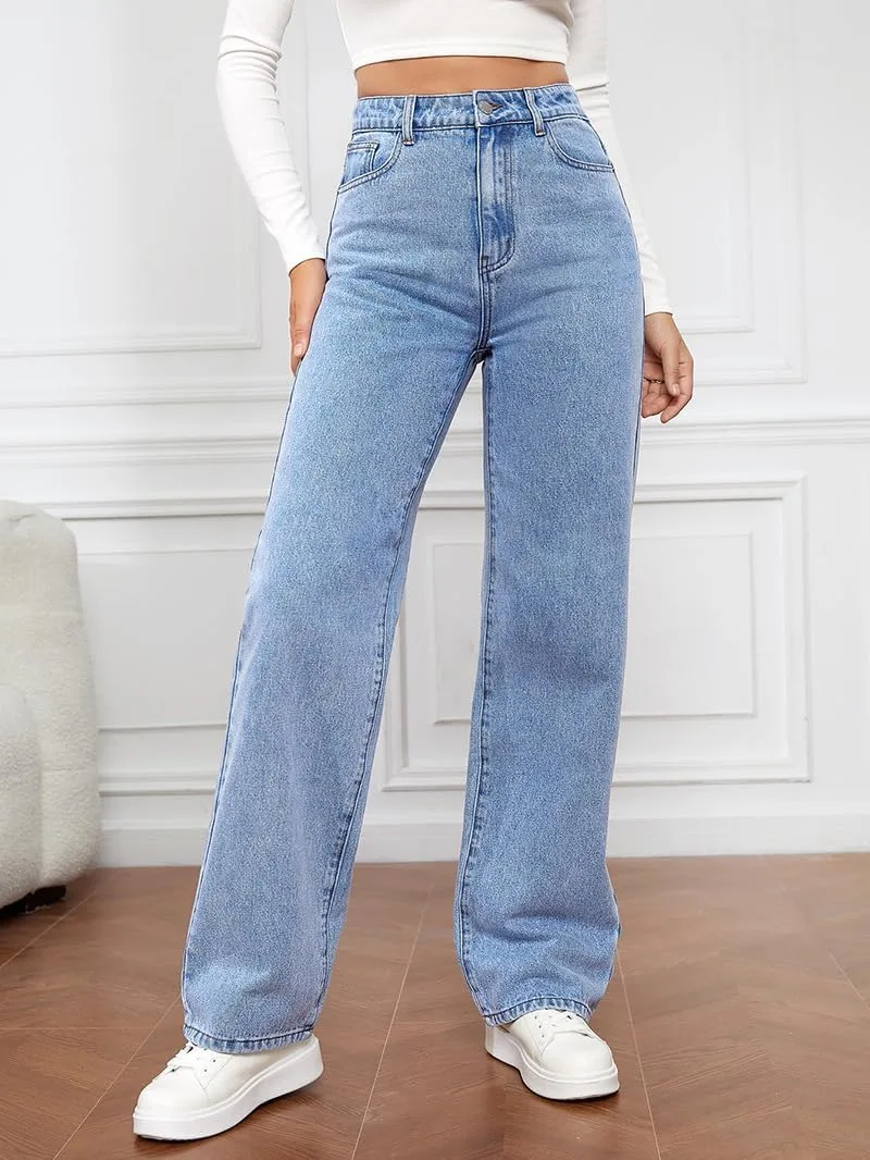 Женские джинсы Minimalist High Waist Denim Stretch Wide Leg — фото 2