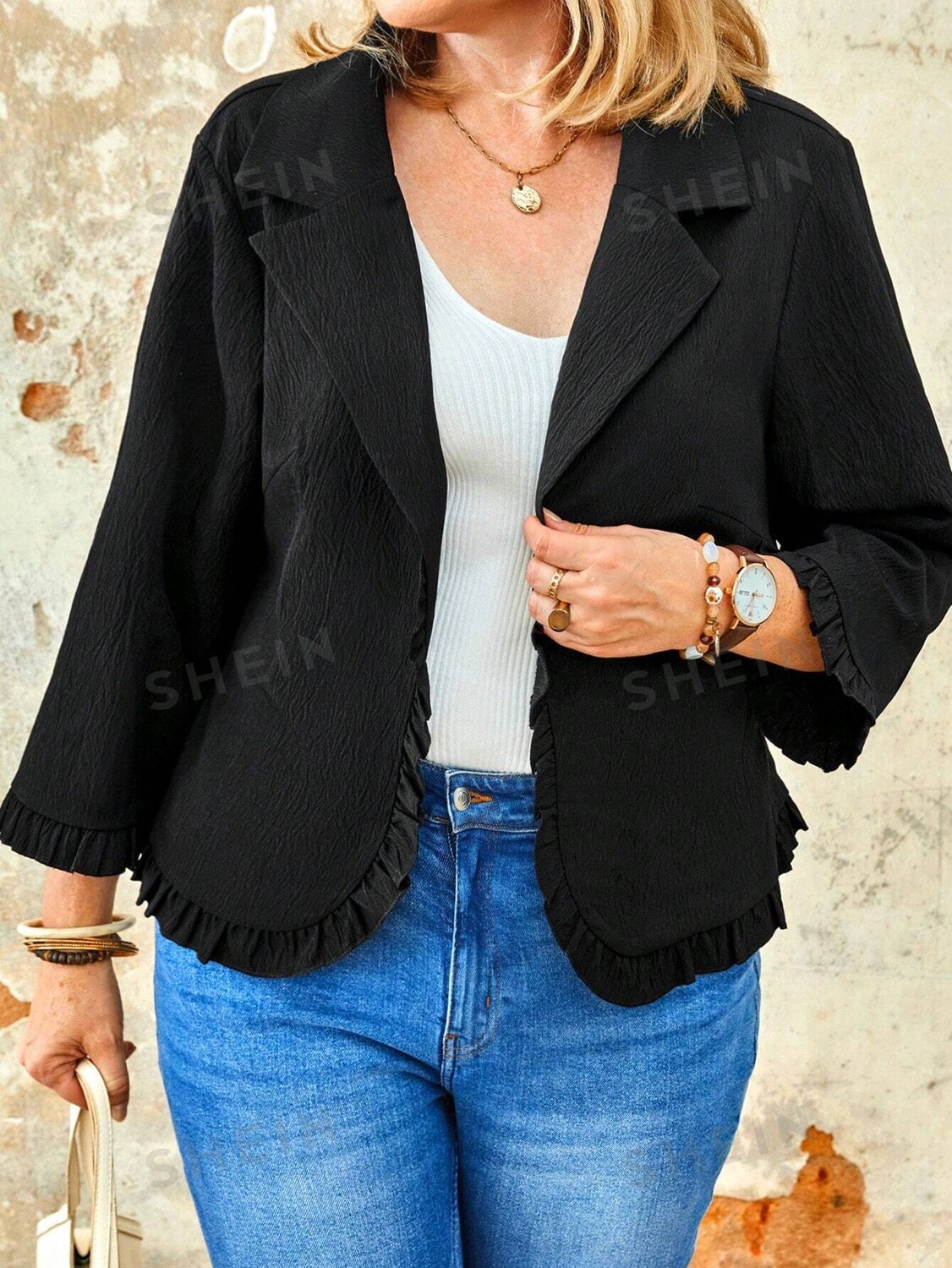 

Женская простая однотонная повседневная рубашка больших размеров с длинным рукавом, черный