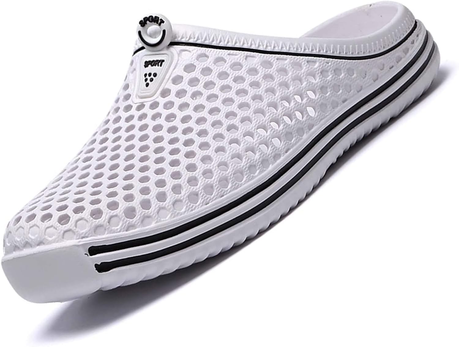 

Женские садовые сабо, унисекс, сетчатые, дышащие, легкие летние пляжные сандалии для ходьбы Reverseclock, белый