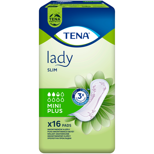

Специализированные прокладки mini plus, 16 шт./1 упаковка. Tena Lady slim