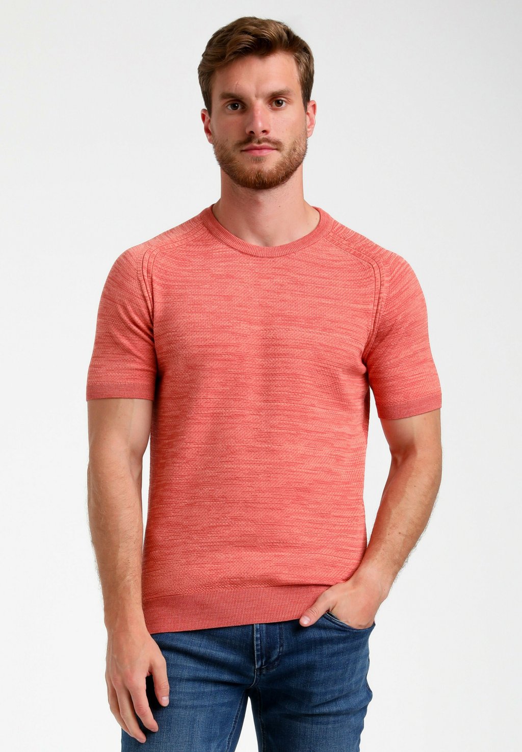 

Базовая футболка SHORTSLEEVE ROUND NECK Gabbiano, коралловый