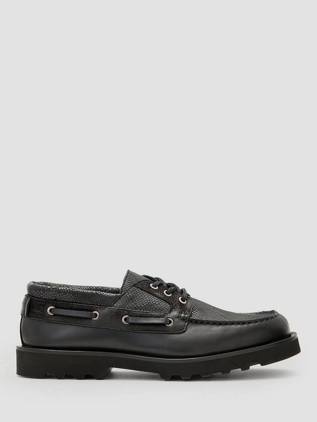 

Массивные лодочные туфли из кожи ялика AllSaints, черный